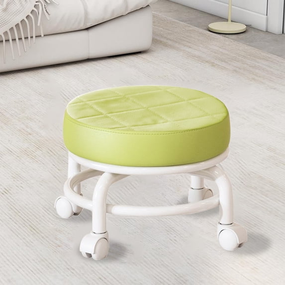 Clea*rance!Wheeled Low Stool for Home Use with Universal Wheels, Doorway Lazy Man Shoe Changing Stool, Multifunctional Seamstress Rolling Sit Stool Small Caster Seat