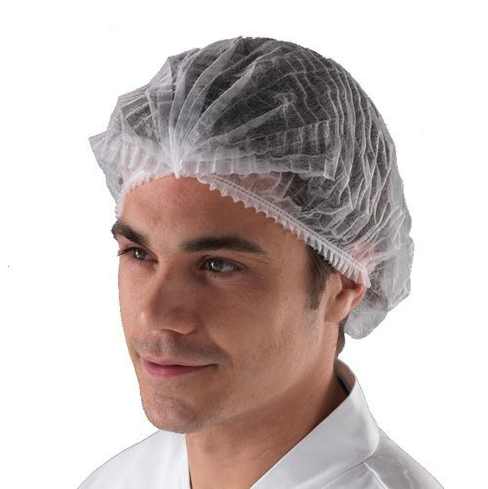 Cleaing Disposable Caps Hair Nets, Salon Spa Food Service,Pack of 100, 21", White