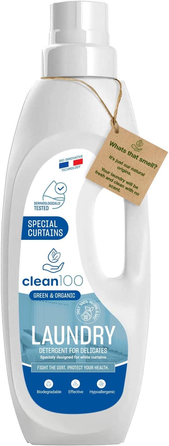 Clean 100 100 Natural Laundry Detergent for Delicates Unscented Liquid