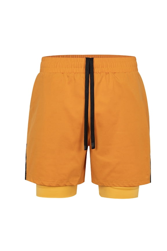 Clean 2 In 1 Athletic Shorts for Mens Hybrid Quick Dry Sweatpants Build In 7" Lightweight Golf Shorts Lace-Up Elastic Waist High Waisted Beach Shorts Travel Golf Camping Pants with Pockets