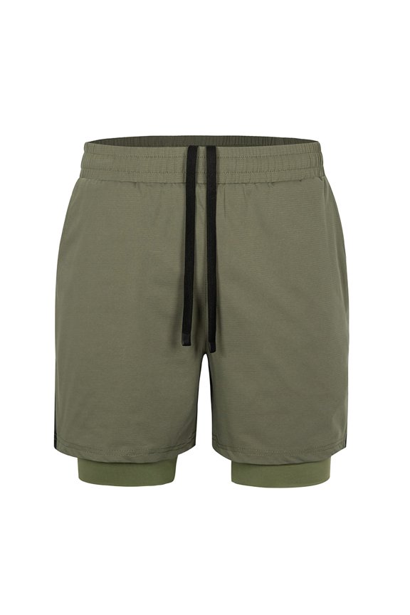 Clean 2 In 1 Athletic Shorts for Mens Hybrid Quick Dry Sweatpants Build In 7" Lightweight Golf Shorts Lace-Up Elastic Waist High Waisted Beach Shorts Travel Golf Camping Pants with Pockets