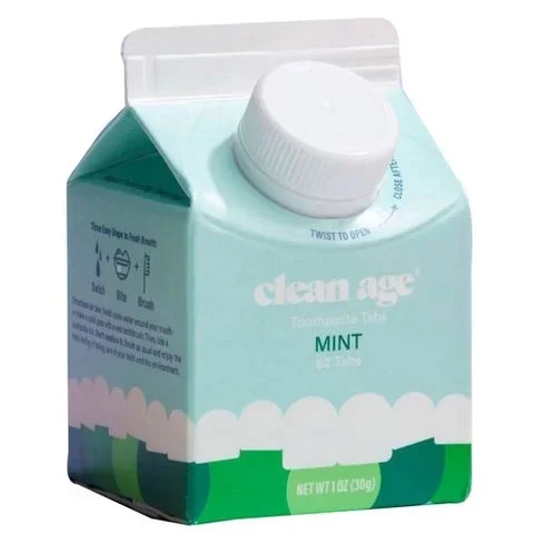 Clean Age Mint Toothpaste Tabs - 62 Count - Natural & Fluoride Free