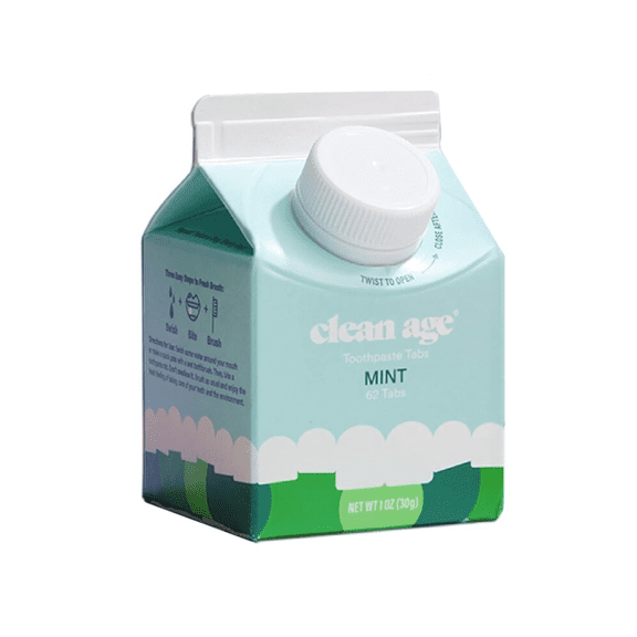 Clean Age Mint Toothpaste Tabs, 62 Ct