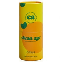Clean Age Natural Deodorant for Teens, Women, Men | Aluminum Free, Baking Soda Free, Citrus 2 oz.