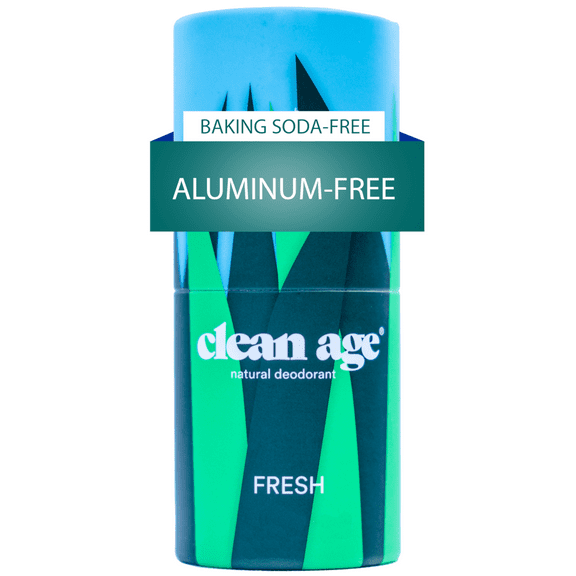 Clean Age Natural Deodorant for Teens, Women, Men | Aluminum Free, Baking Soda Free, Fresh 2 oz.