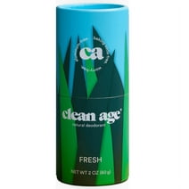 Clean Age Natural Deodorant for Teens, Women, Men | Aluminum Free, Baking Soda Free, Fresh 2 oz.