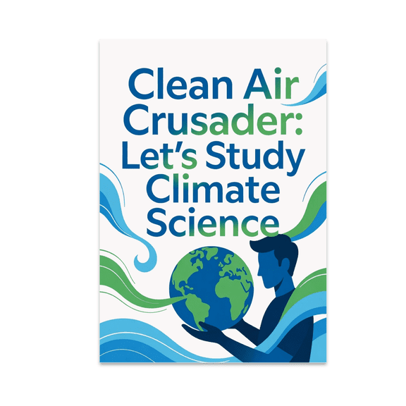 Clean Air Crusader Climate Science Poster - Environmental Awareness Enthusiast - 13x19 Poster Print