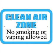 Clean Air Zone No Smoking or Vaping Allowed Sign