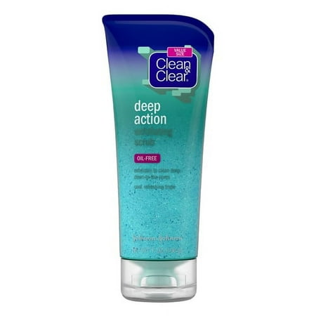 Clean And Clear Deep Action Exfoliating Facial Scrub, 7 oz, 3 Pack