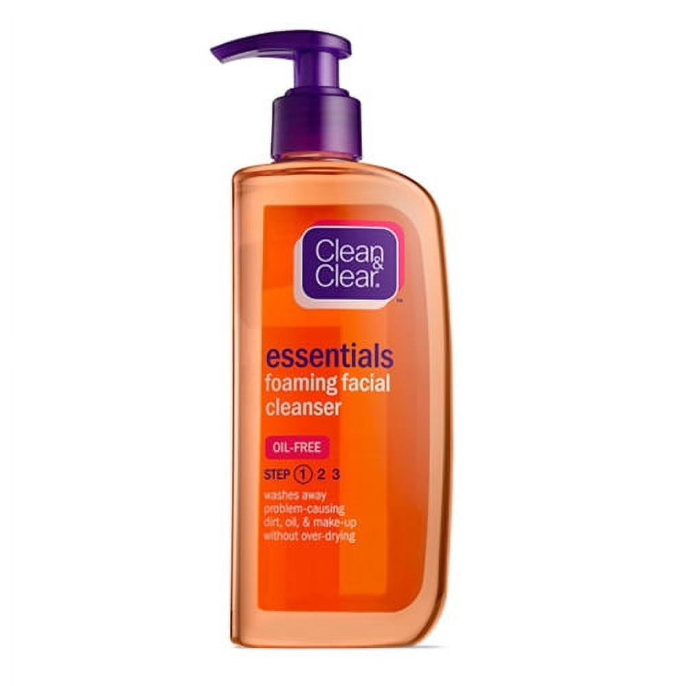 Clean And Clear Essentials Gentle Foaming Facial Cleanser with Pump, 8