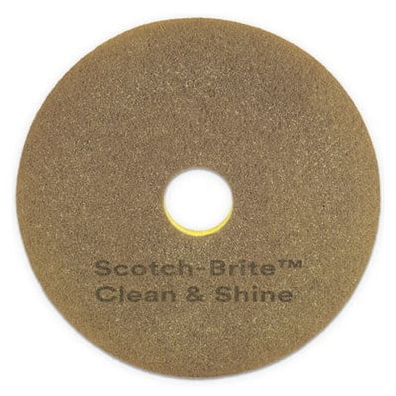 20" Brown and Yellow Clean and Shine Pad