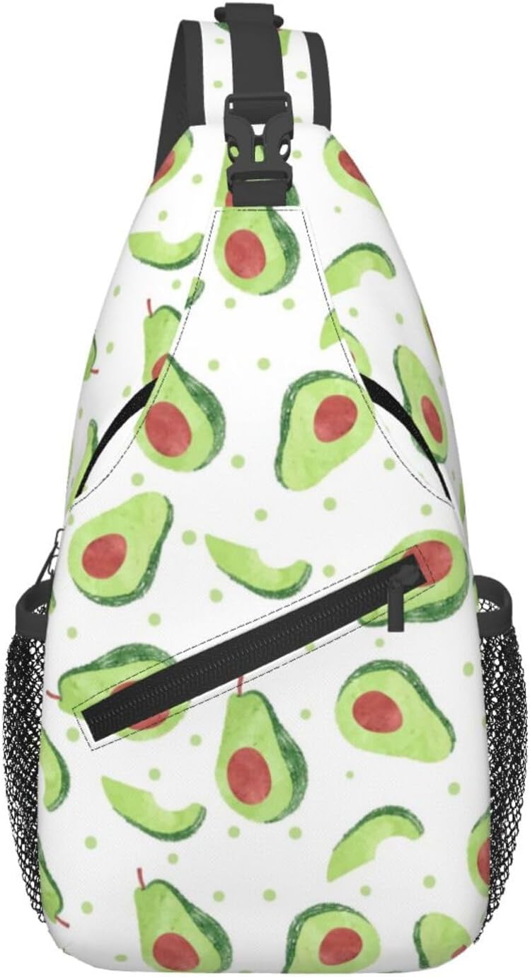 Clean Avocado Sling Bag Lightweight Shoulder Chest Bags Multipurpose