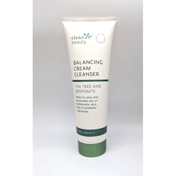 Clean Beauty Balancing Cream Cleanser with Tea Tree and Bentonite
