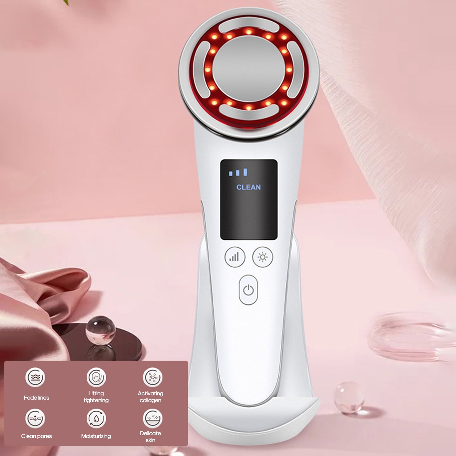 Clean Bestauty Hot & Cold Pulse Beauty Device With Base High-frequency ...