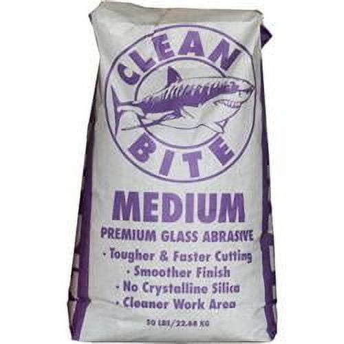 Clean Bite 49360 Crushed Glass Blast Media - 50 lbs Bag, Medium Grade