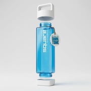 Clean Bottle 25 oz Tritan Square BPA-Free Water Bottle with Easy-Clean Design and Leak-Proof Cap Blue