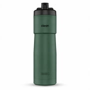 Clean Bottle 23 oz Sport Insulated Bike Water Bottle with Easy-Squeeze Nozzle Matte Green