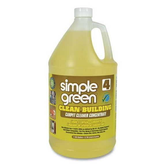 Clean Building Carpet Cleaner Concentrate, Unscented, 1gal Bottle | Bundle of 2 Cartons