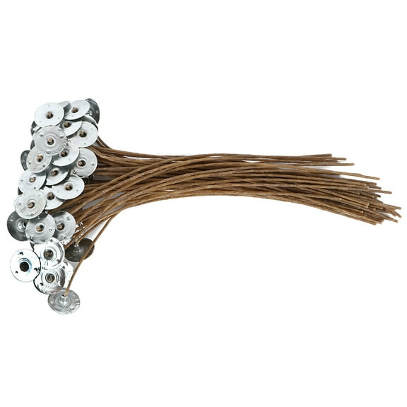 Clean Burning Hemp Wicks for Container Candle Making, Pre-Waxed Extra Long Size 20cm, Eco-Friendly Organic Non-Toxic
