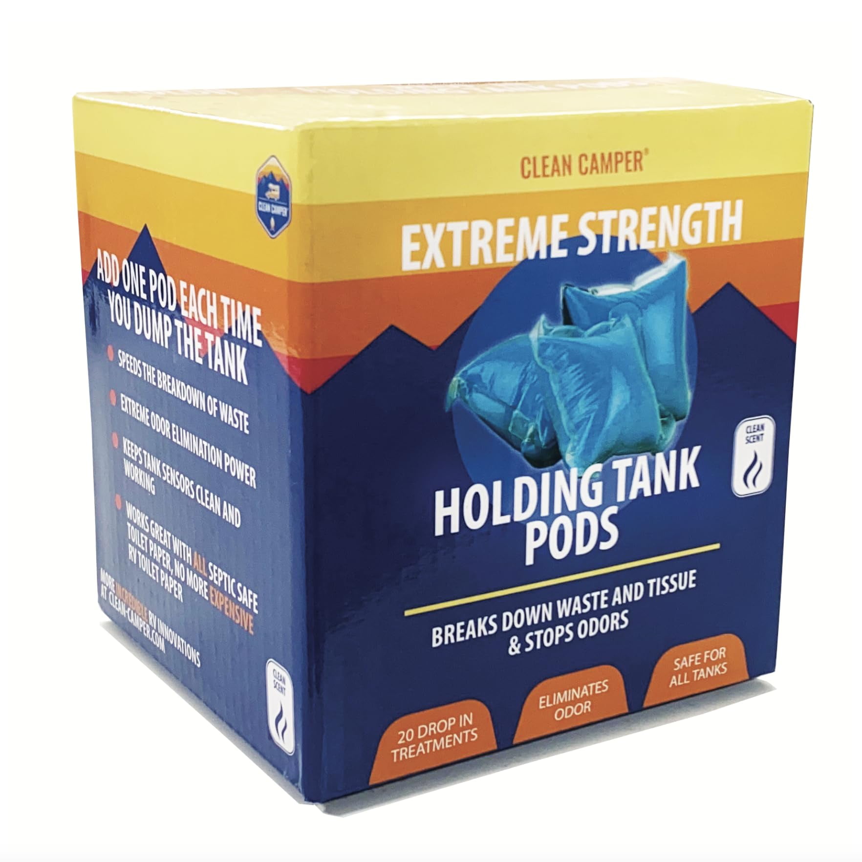 Clean Camper RV Holding Tank Treatment DropIn Pods Makes Your Black