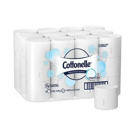 Clean Care Bathroom Tissue, Septic Safe, 2-Ply, White, 900 Sheets/Roll, 36 Rolls/Carton | Bundle of 2 Cartons
