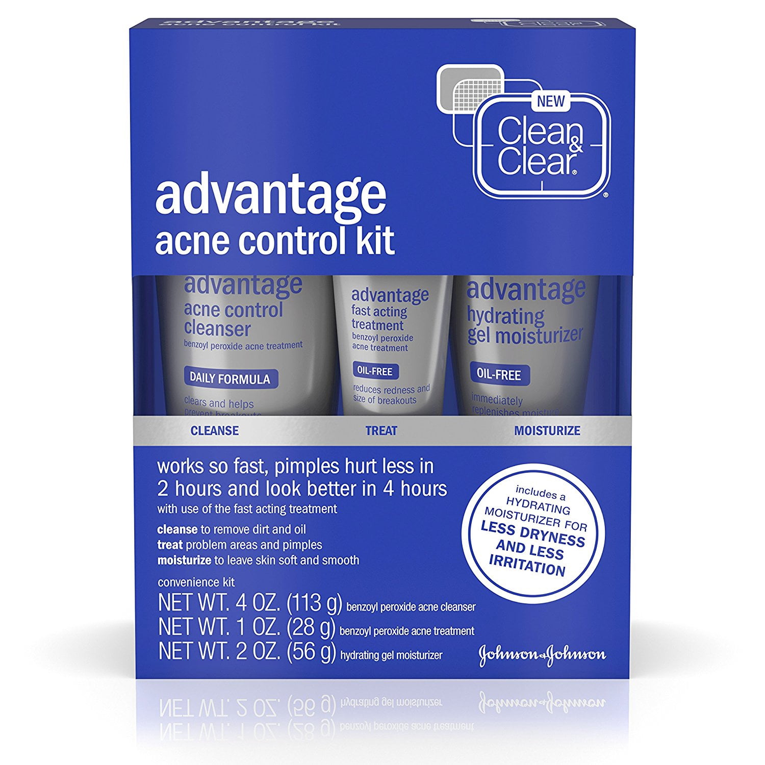 Clean & Clear Advantage Acne Control Kit, Three-step acne prevention ...
