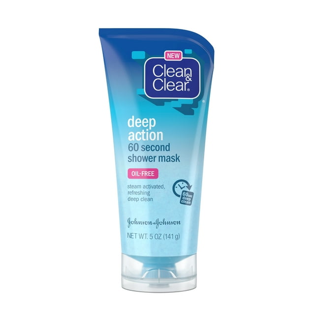 Clean & Clear Deep Action Exfoliating 60-Second Shower Face Mask, 5 oz