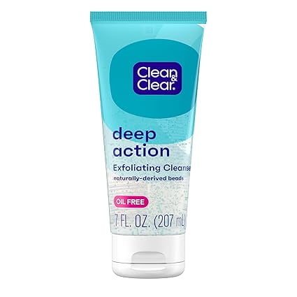 Clean & Clear Deep Action Exfoliating Facial Scrub 7 oz (Pack of 3)