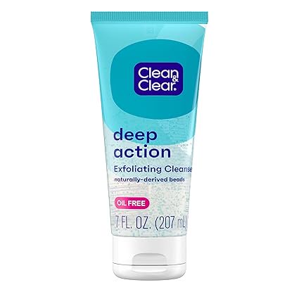Clean & Clear Deep Action Exfoliating Facial Scrub 7 oz (Pack of 3)