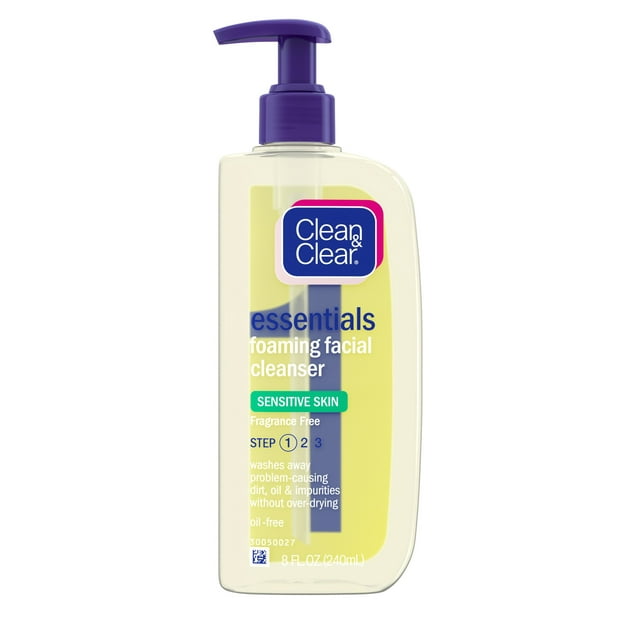 Clean & Clear Essentials Foaming Face Wash for Sensitive Skin 8 fl. oz