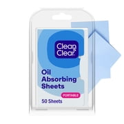 Clean & Clear Essentials Oil Absorbing Sheets for Oily Skin, 50 Count