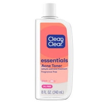 Clean & Clear Essentials Oil-Free Acne Toner, Salicylic Acid, 8 fl. oz
