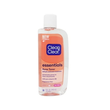 Clean & Clear Essentials Oil-Free Deep Cleaning Face Astringent with 2% Salicylic Acid Acne Medication 8 fl oz