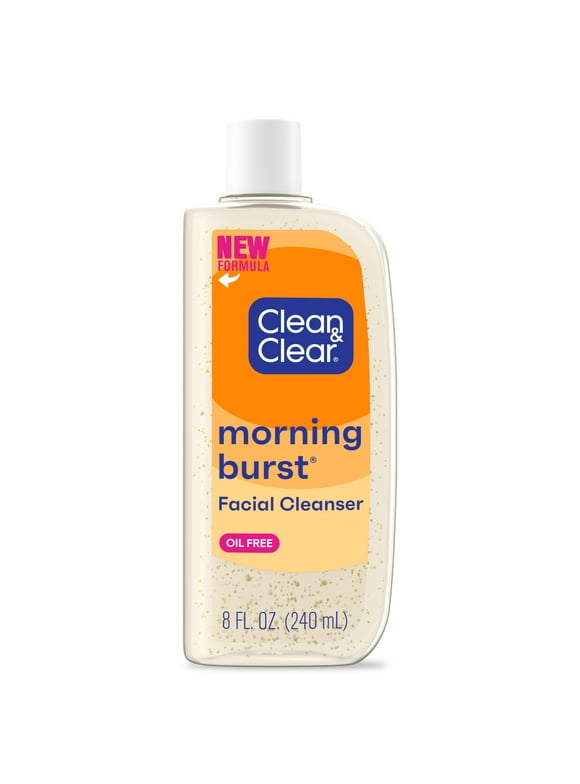 Clean & Clear Morning Burst Oil-Free Gentle Daily Acne Face Wash and Facial Cleanser, 8 fl oz