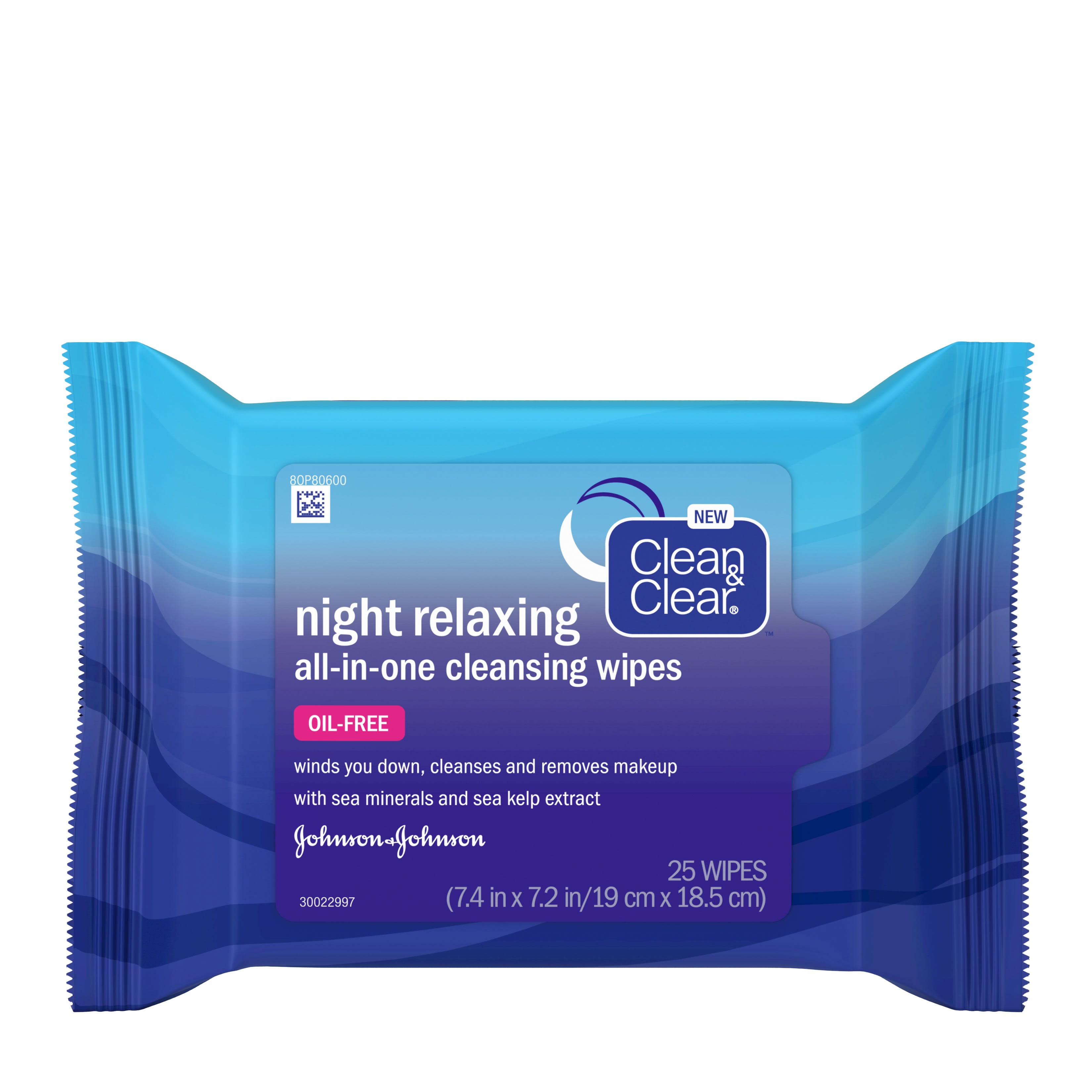 Clean & Clear Night Relaxing All-In-One Facial Cleansing Wipes, 25 ct - image 1 of 16