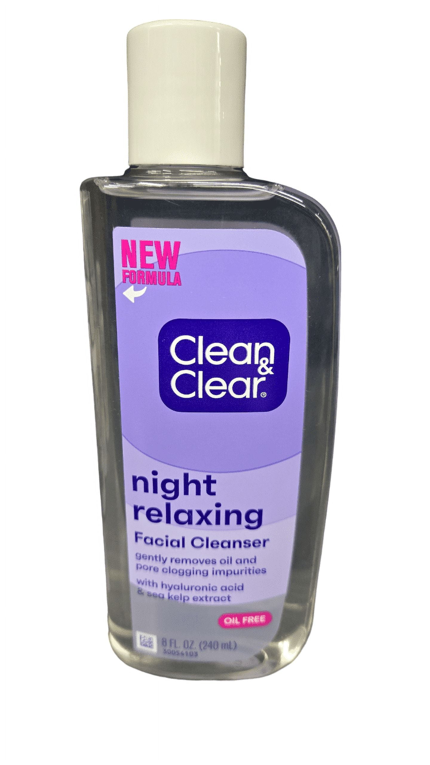 Clean & Clear Night Relaxing Deep Cleaning Face Wash, 8 oz, 6 Pack