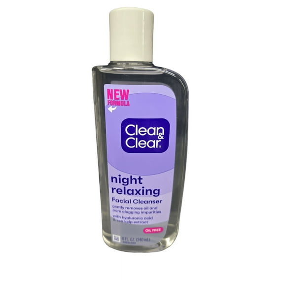 Clean & Clear Night Relaxing Deep Cleaning Face Wash Oil Free, 8 oz (Pack of 3)