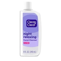 Clean & Clear Night Relaxing Oil-Free Night Face Wash, 8 fl. oz
