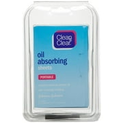 Clean & Clear Normal Skin Absorb Facial Blotting Portable Sheets, White, 50ct