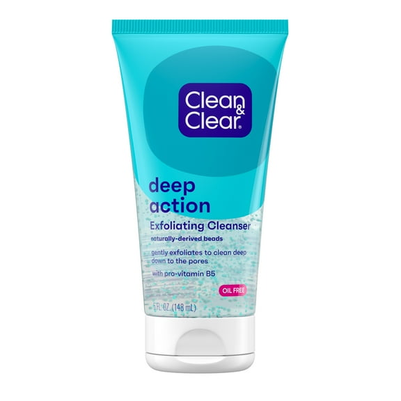 Clean & Clear Deep Action Exfoliating Face Wash, 5 fl. oz