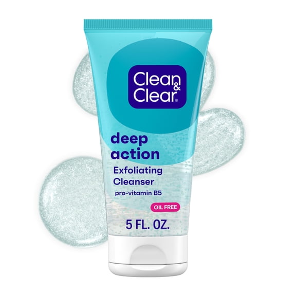 Clean & Clear Deep Action Exfoliating Face Wash, 5 fl. oz