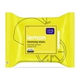 Clean & Clear OilFree Lemon Face Cleanser Wipes with Vitamin C, 25 ct