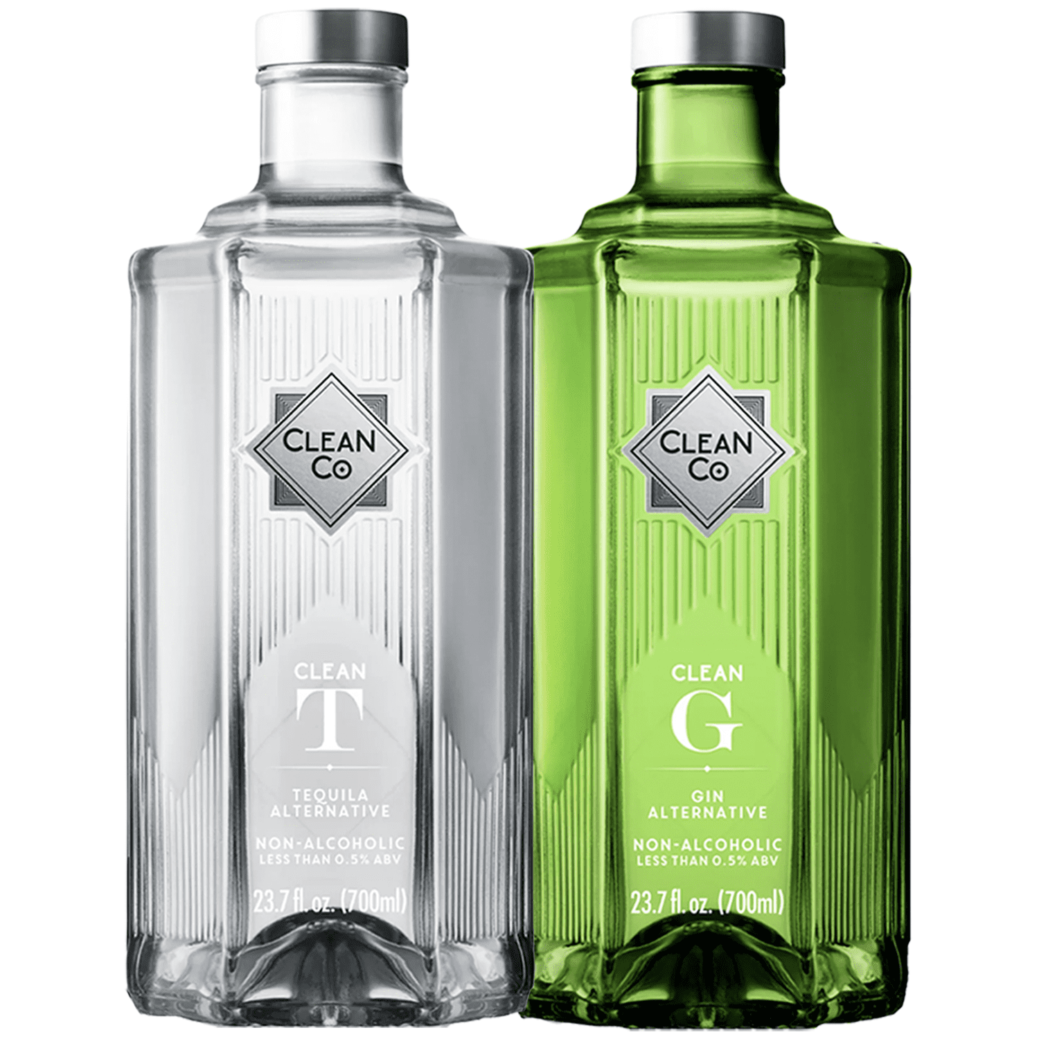 Clean Co NonAlcoholic 2 Pack Gin & Tequila Alternative 700ml Bottle