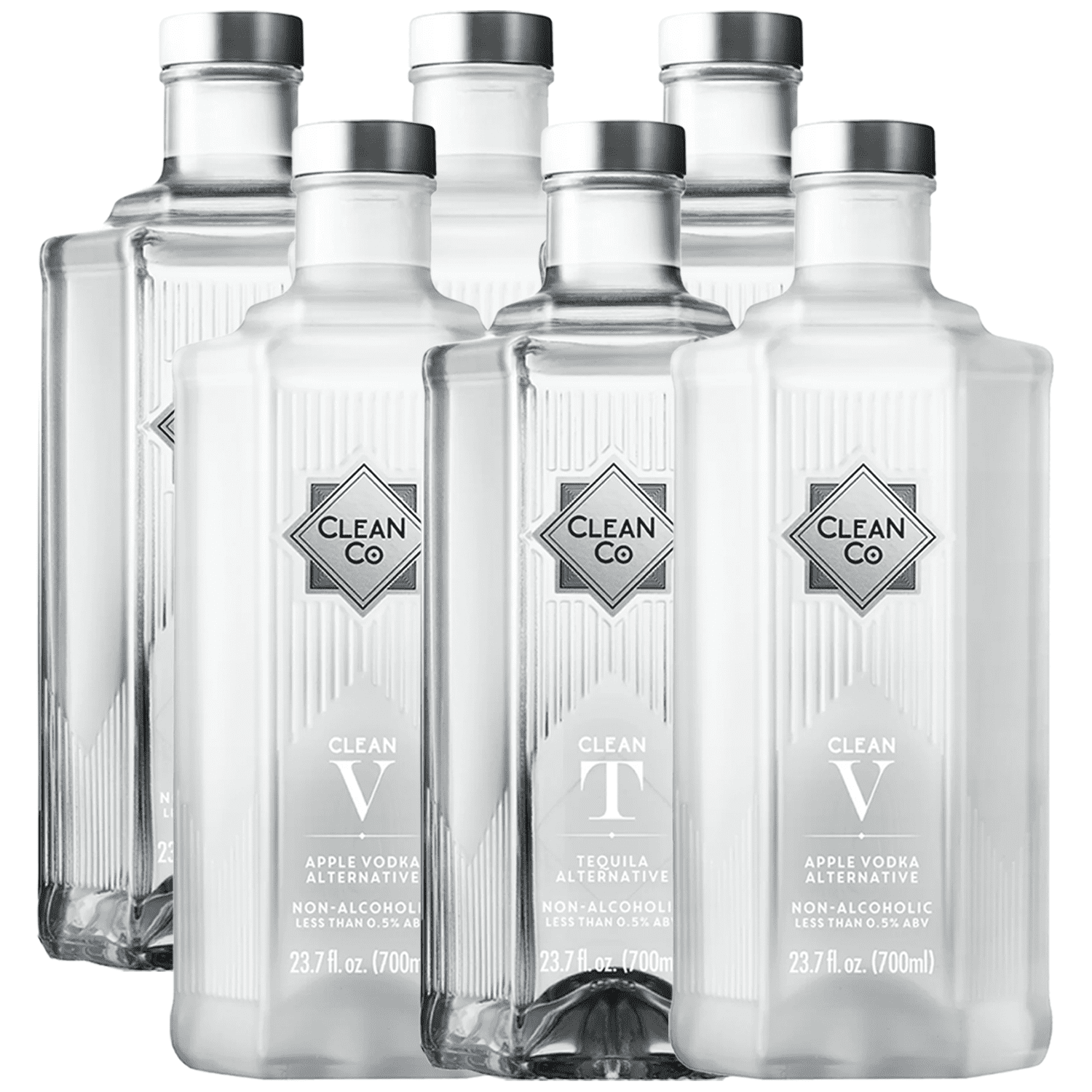 Clean Co NonAlcoholic 6 Pack Vodka & Tequila Alternative 700ml Bottle