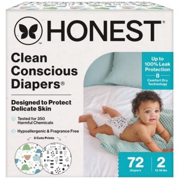Clean Conscious Disposable Diapers - Super-absorbent, Eco-friendly, Soft, Improved Fit, Leak Protection