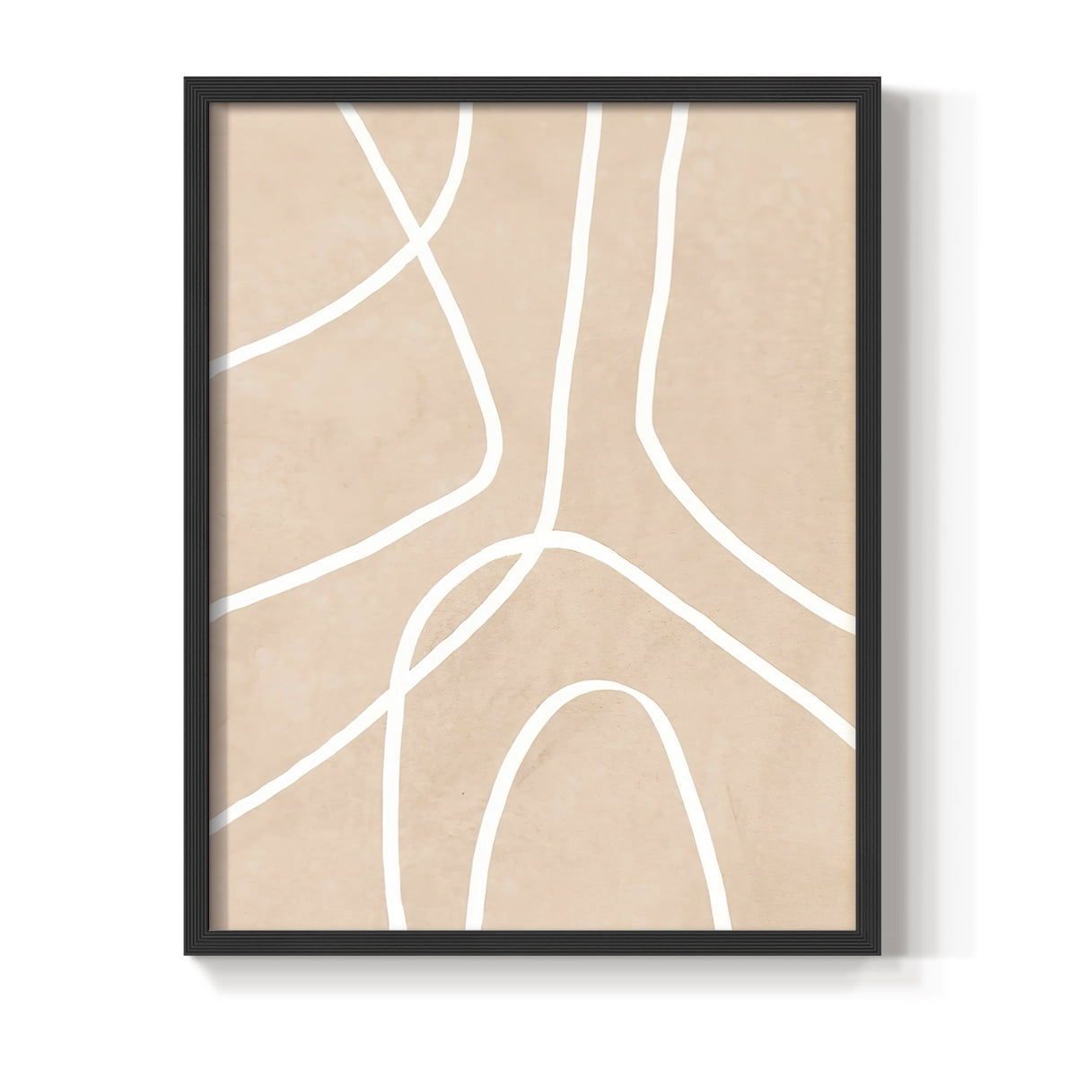 Clean Contour III in Paper Solid Wood 22 x 28 Framed Print