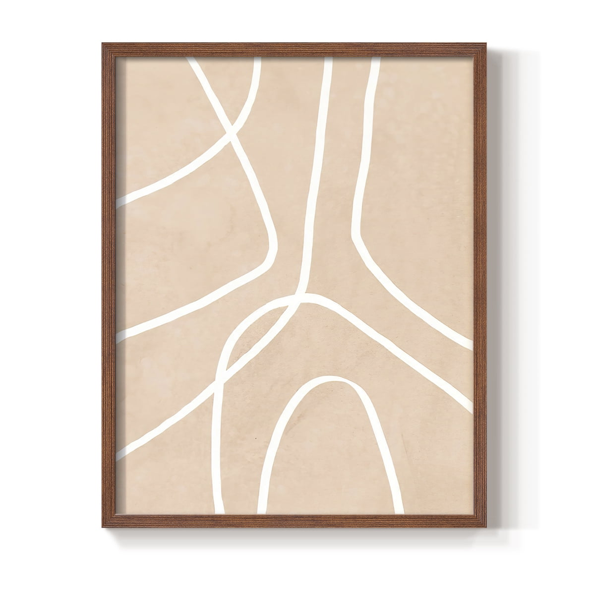 Clean Contour III in Paper Solid Wood 8 x 10 Framed Print