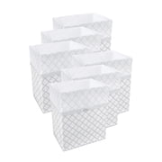 Clean Cubes 13-Gallon Pop-Up Trash Bins, 6-Pack, Trellis – Disposable, Collapsible, with Fitted Trash Bags