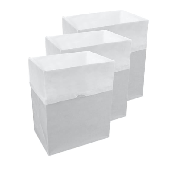 Clean Cubes 13 Gallon Disposable Trash Cans, 3-Pack | Recyclable Event & Party Bins Grey