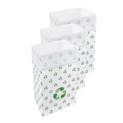 Clean Cubes 30-Gallon Pop-Up Trash Bins, 3-Pack, Recycle – Disposable, Collapsible, with Fitted Trash Bags